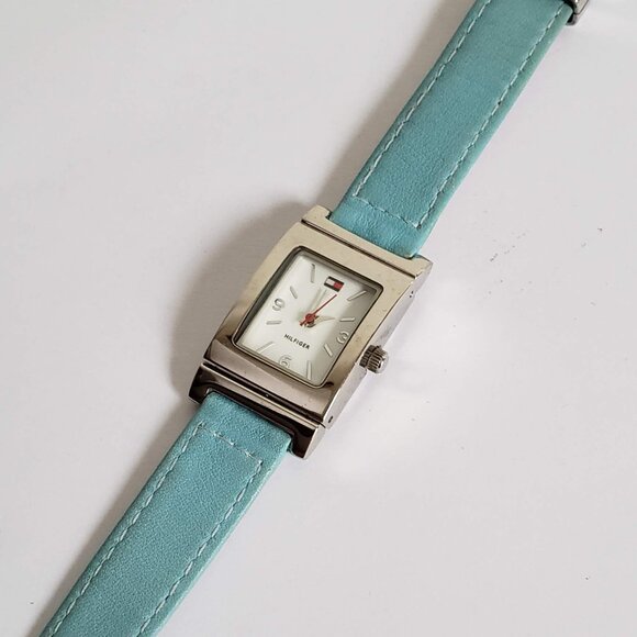 TOMMY HILFIGER Watch Reversible Leather Band Pink Blue - Picture 2 of 14
